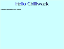 Tablet Screenshot of hellochilliwack.com